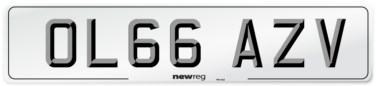 OL66 AZV Number Plate from New Reg